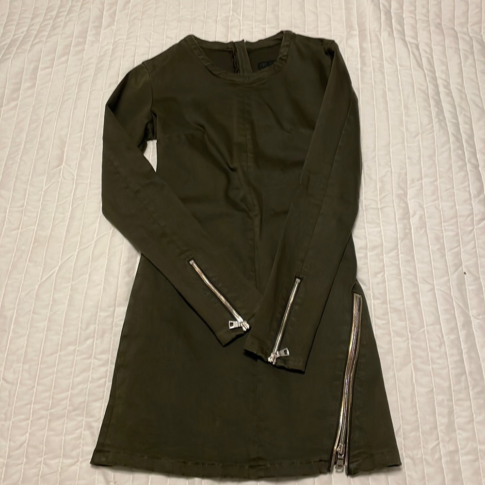 R + A Mini Zipper Dress